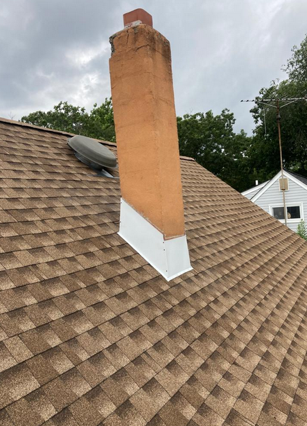 Residential roof repair with shingles